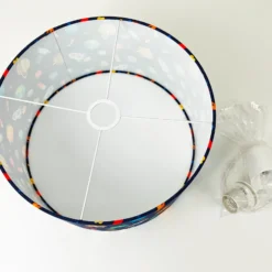 Lámpara colgante Universo con pantalla textil