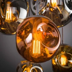 Lámpara colgante Valerya esferas de vidrio 7 luces