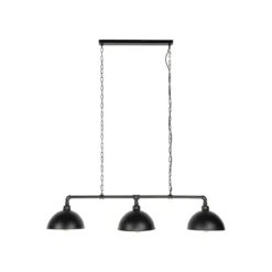Lámpara colgante Vanderbrock, negro, 3 luces