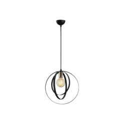 Lámpara colgante Vaveyla 446-S con tres anillos negros