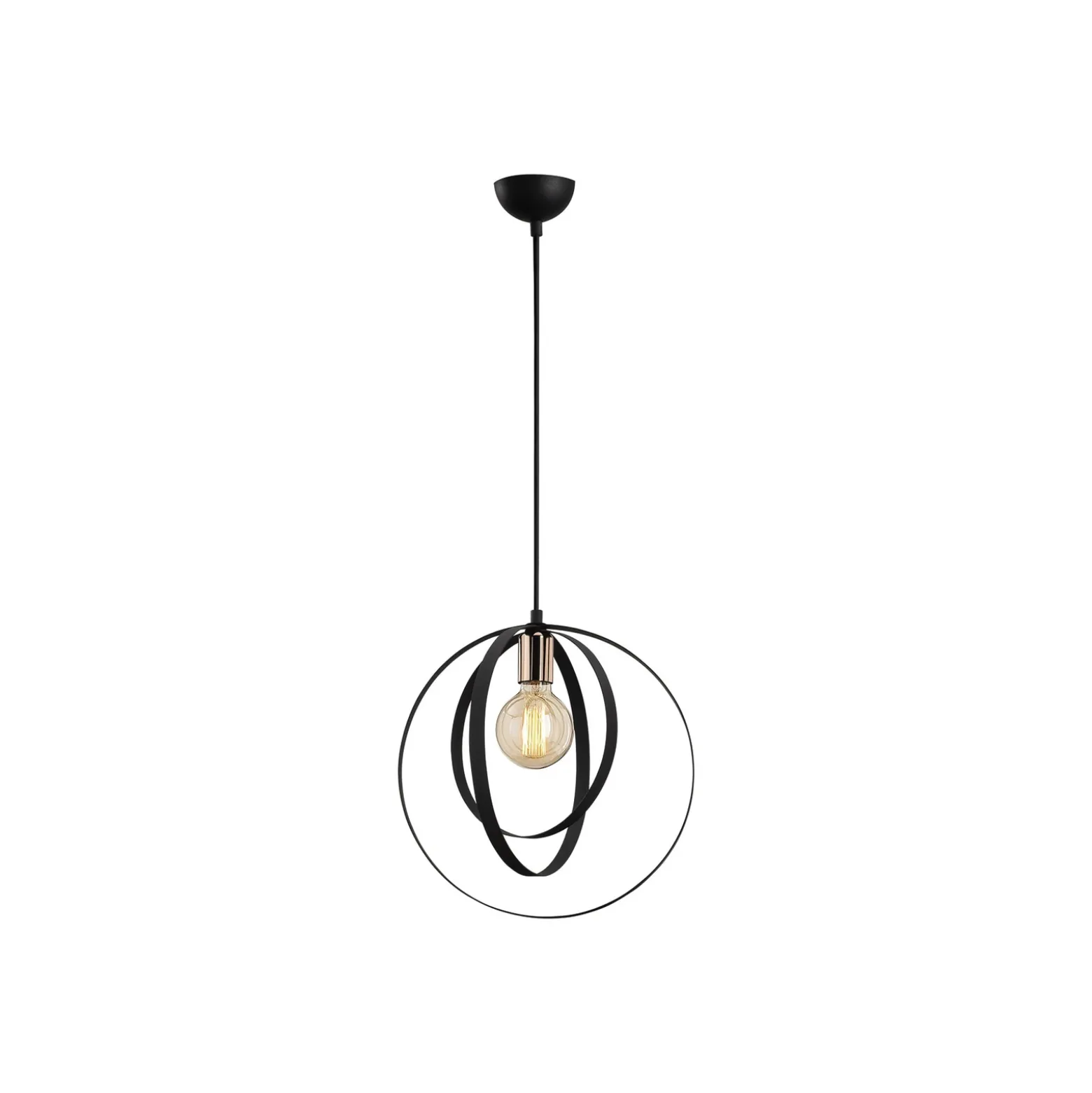 Lámpara colgante Vaveyla 446-S con tres anillos negros
