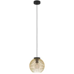 Lámpara colgante Venezuela, negro/oro, 1 luz