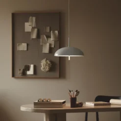Lámpara colgante Versale, blanca, Ø 35 cm, metal, 2 x E27