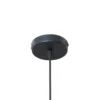 Lámpara colgante Vertigo, negra, cristal/metal, E27, Ø 50 cm