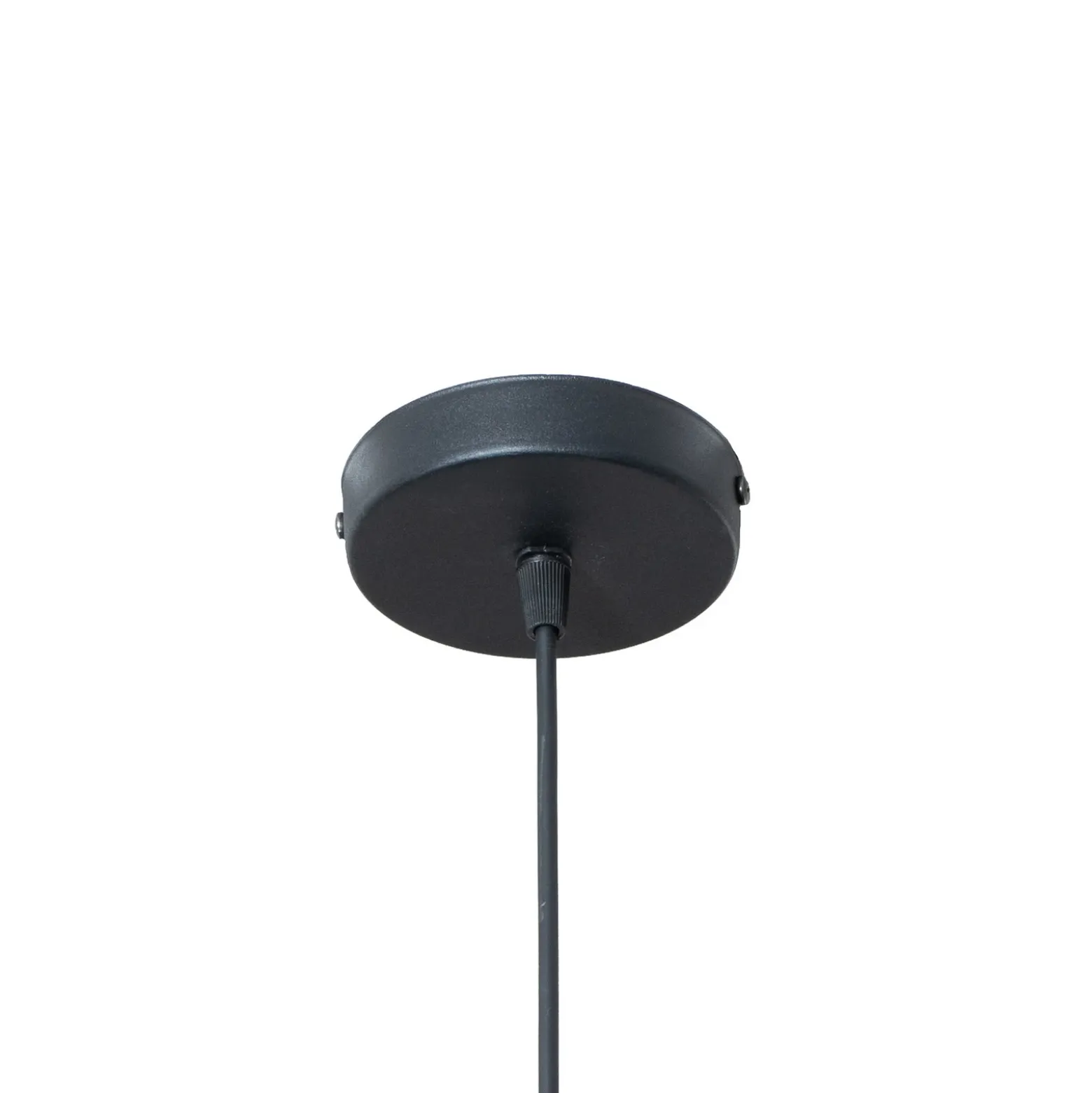 Lámpara colgante Vertigo, negra, cristal/metal, E27, Ø 50 cm