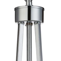 Lámpara colgante Victoria, color cromo, cristal, 50 cm, E27