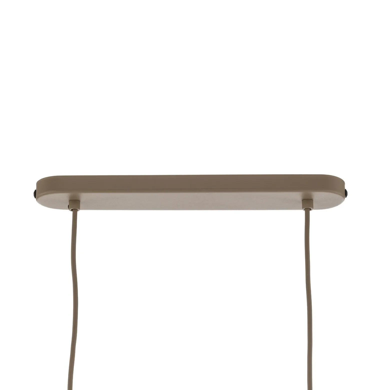 Lámpara colgante Virlo, 4 luces, madera, cristal opalino, longitud 95 cm