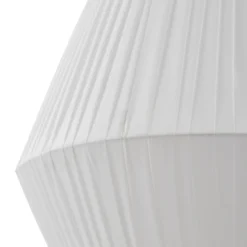 Lámpara colgante Vitore de Lindby, Ø 40 cm, textil, blanca