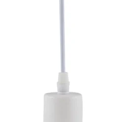 Lámpara colgante Vitore de Lindby, Ø 40 cm, textil, blanca