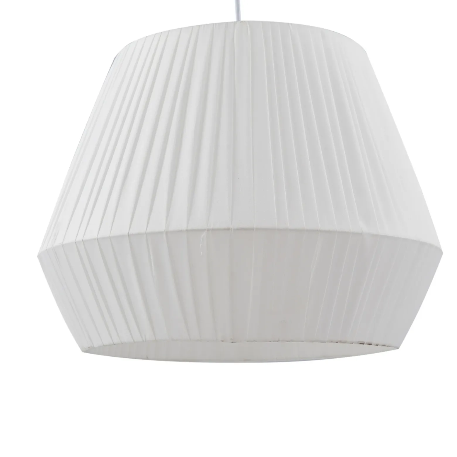 Lámpara colgante Vitore de Lindby, Ø 40 cm, textil, blanca
