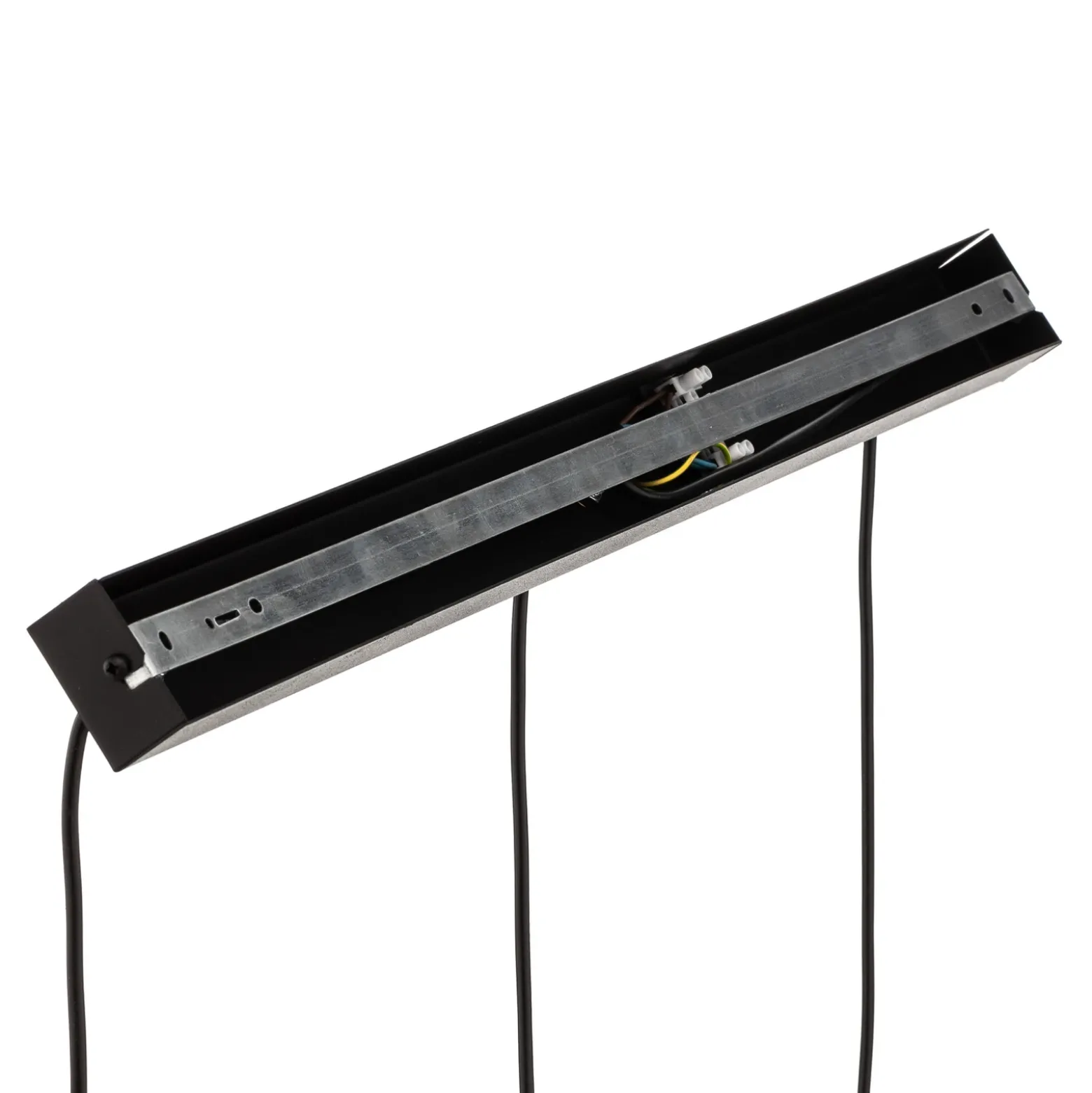 Lámpara colgante Viva, transparente/negro/cromo, 3 luces