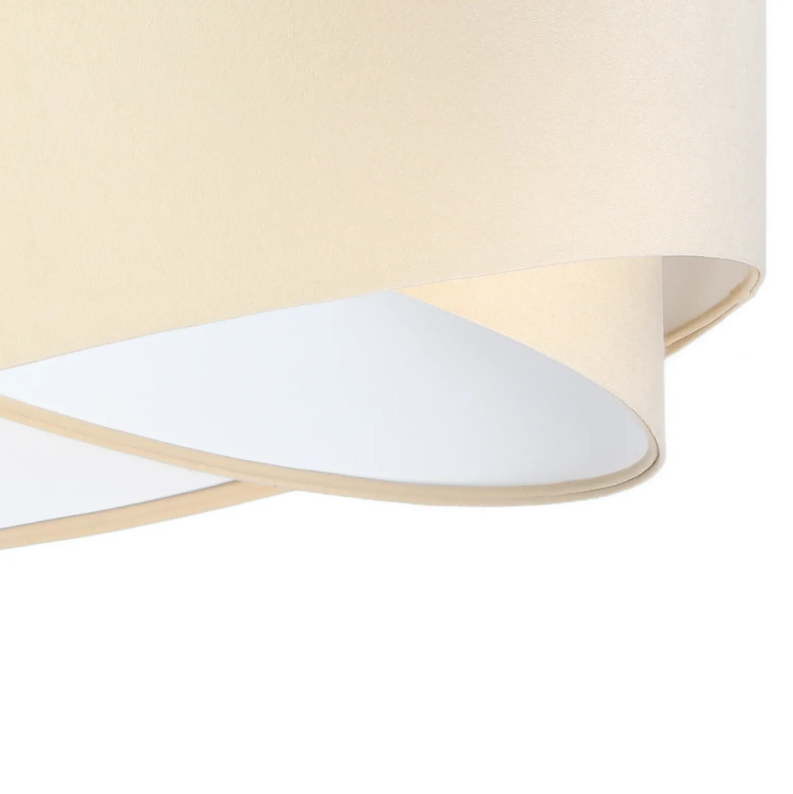 Lámpara colgante Vivien, bicolor, beige/blanco