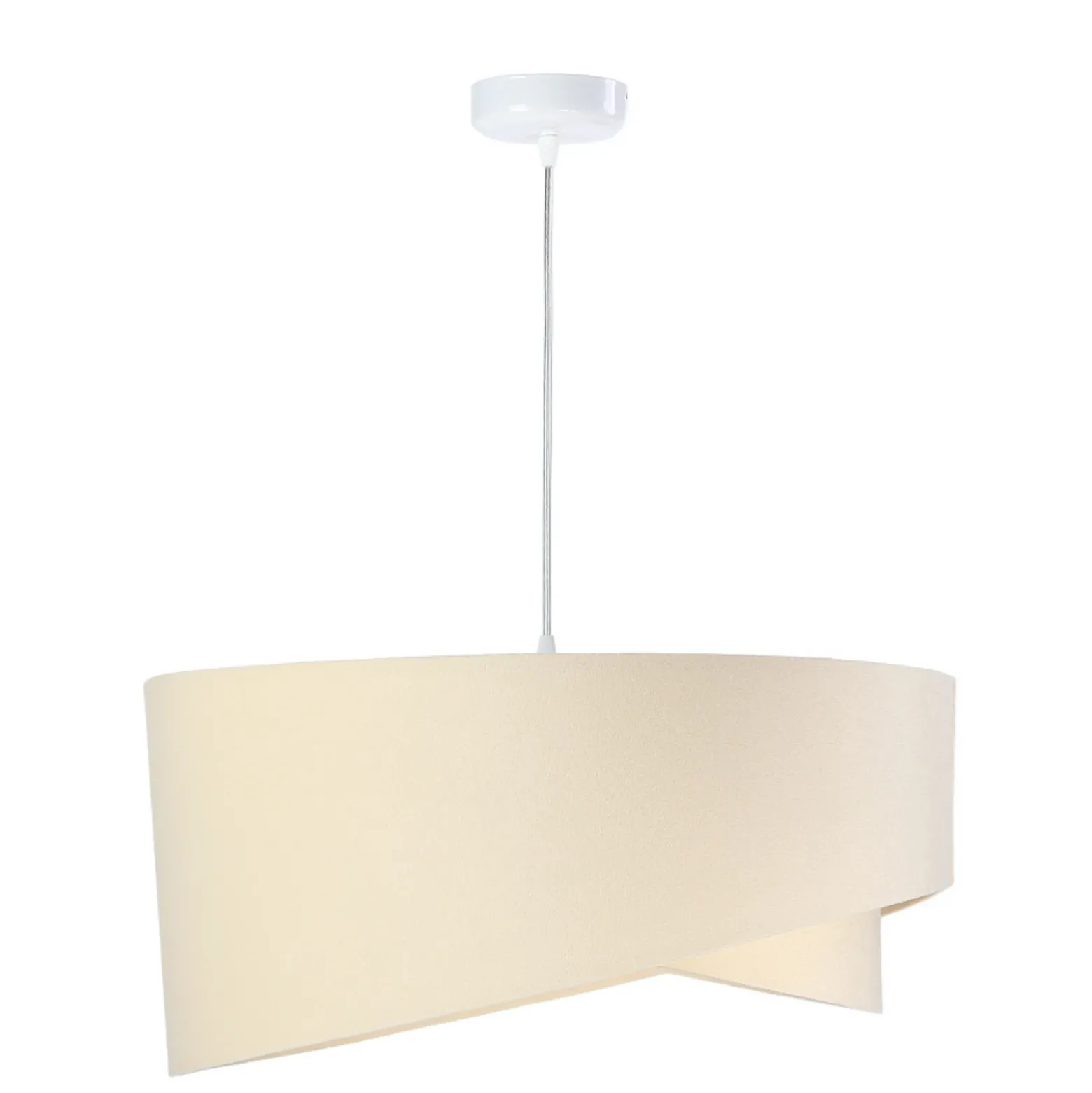 Lámpara colgante Vivien, bicolor, beige/blanco
