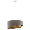 Lámpara colgante Vivien tricolor gris/beige/dorado