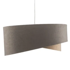 Lámpara colgante Vivien tricolor gris/beige/dorado