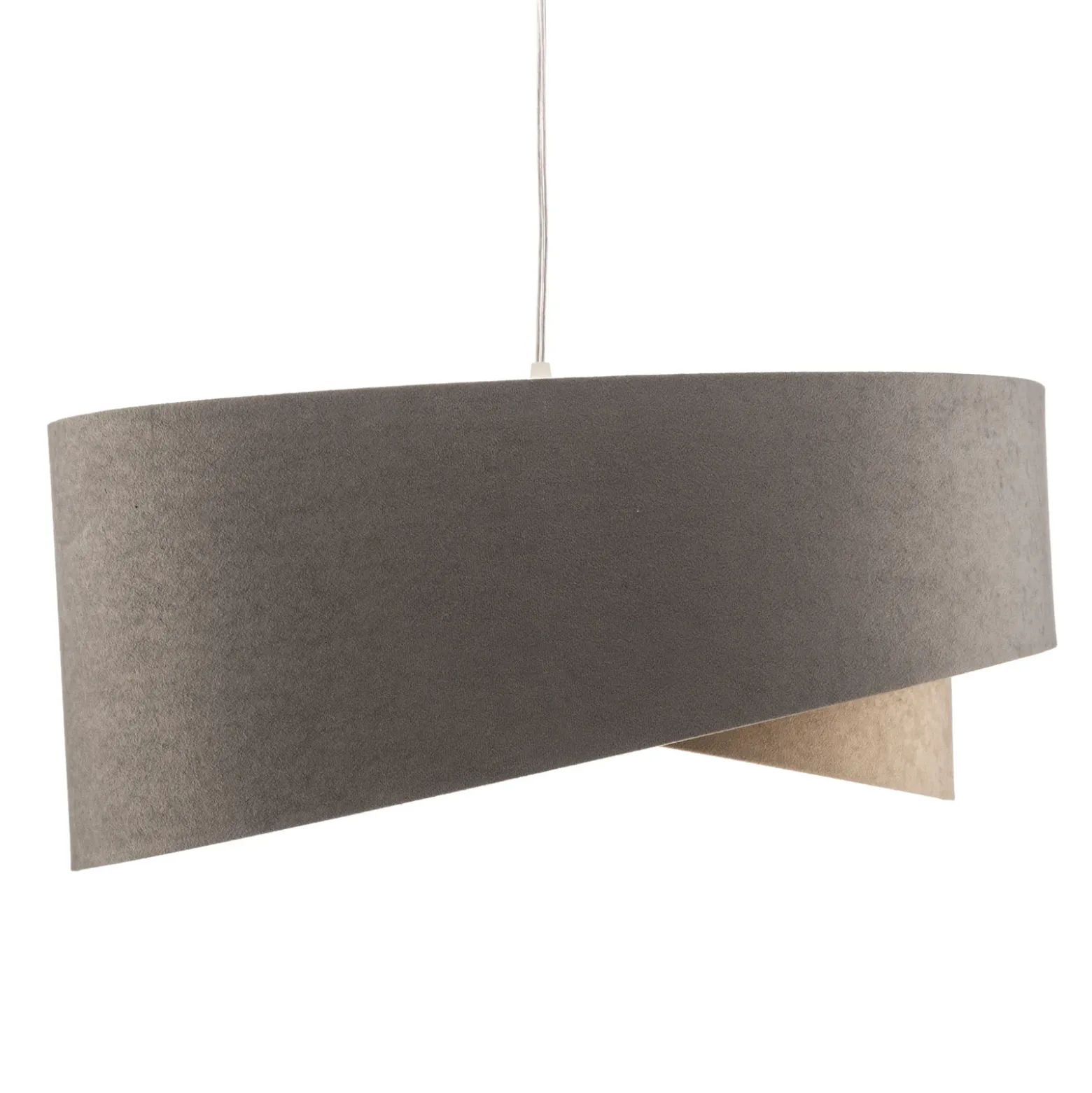 Lámpara colgante Vivien tricolor gris/beige/dorado