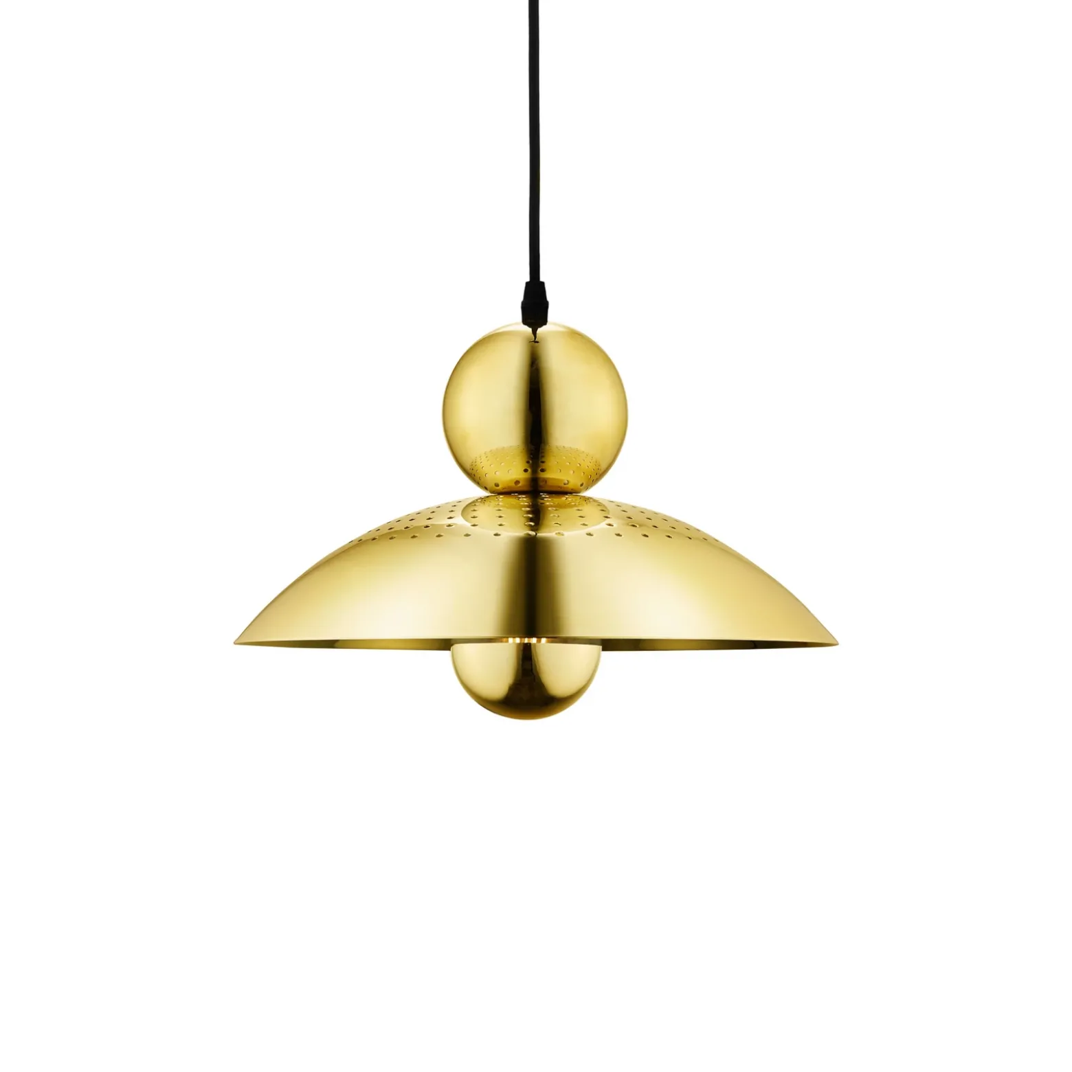 Lámpara colgante Wanted, color dorado, hierro, Ø 32 cm