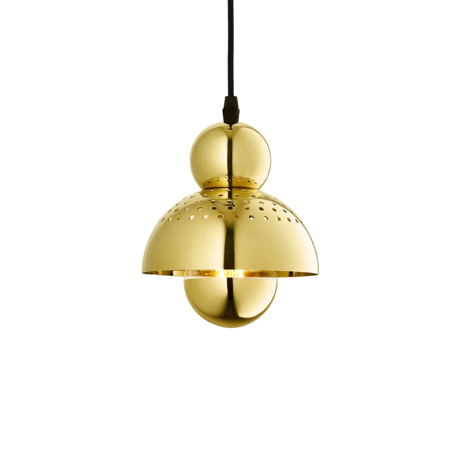 Lámpara colgante Wanted XS, color dorado, hierro, Ø 15 cm