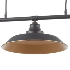 Lámpara colgante Westinghouse Iron Hill, negra, 3 luces, E27