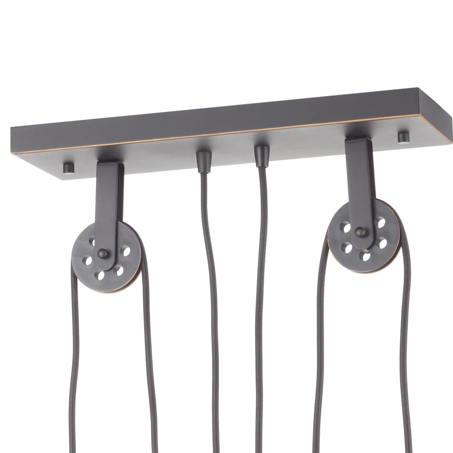 Lámpara colgante Westinghouse Iron Hill, negra, 3 luces, E27