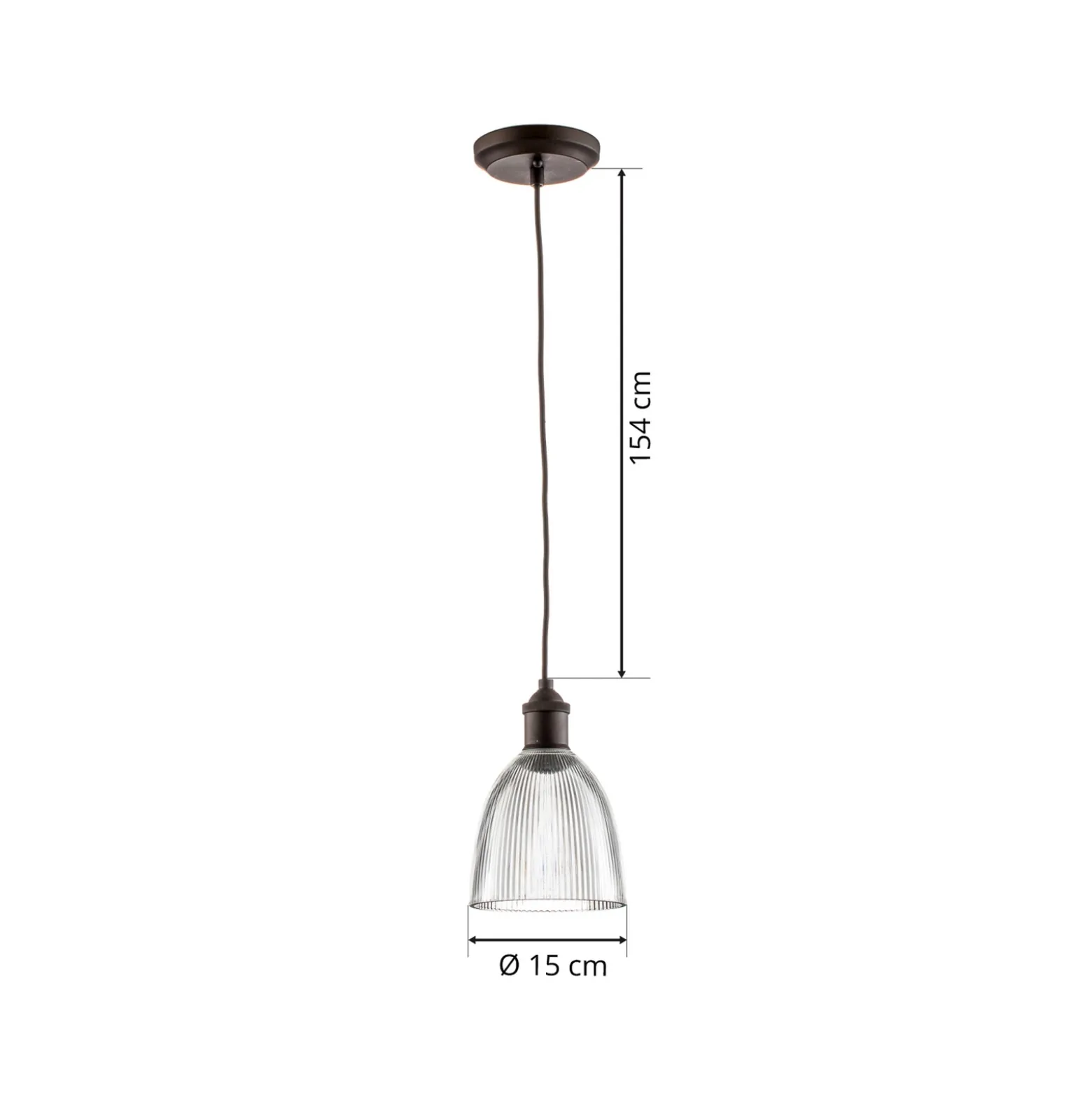 Lámpara colgante Westinghouse 6338540, transparente/bronce, cristal, E27