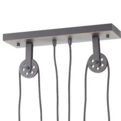 Lámpara colgante Westinghouse Iron Hill, negra, 3 luces, E27