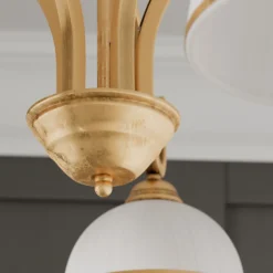 Lámpara colgante Wivara 5, 5 luces, dorada