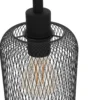 Lámpara colgante Wrington, longitud 74 cm, negra, 3 luces, acero