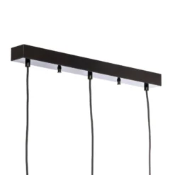 Lámpara colgante Yildo 6877 3 luces lineal negro/cobre