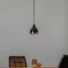 Lámpara colgante Yildo 7000 1 luz Ø15cm negro/cobre