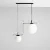 Lámpara colgante Zac, 2 luces, negro