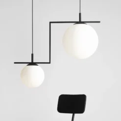 Lámpara colgante Zac, 2 luces, negro