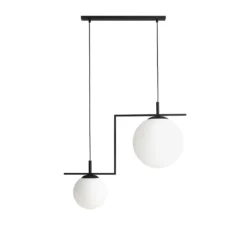 Lámpara colgante Zac, 2 luces, negro