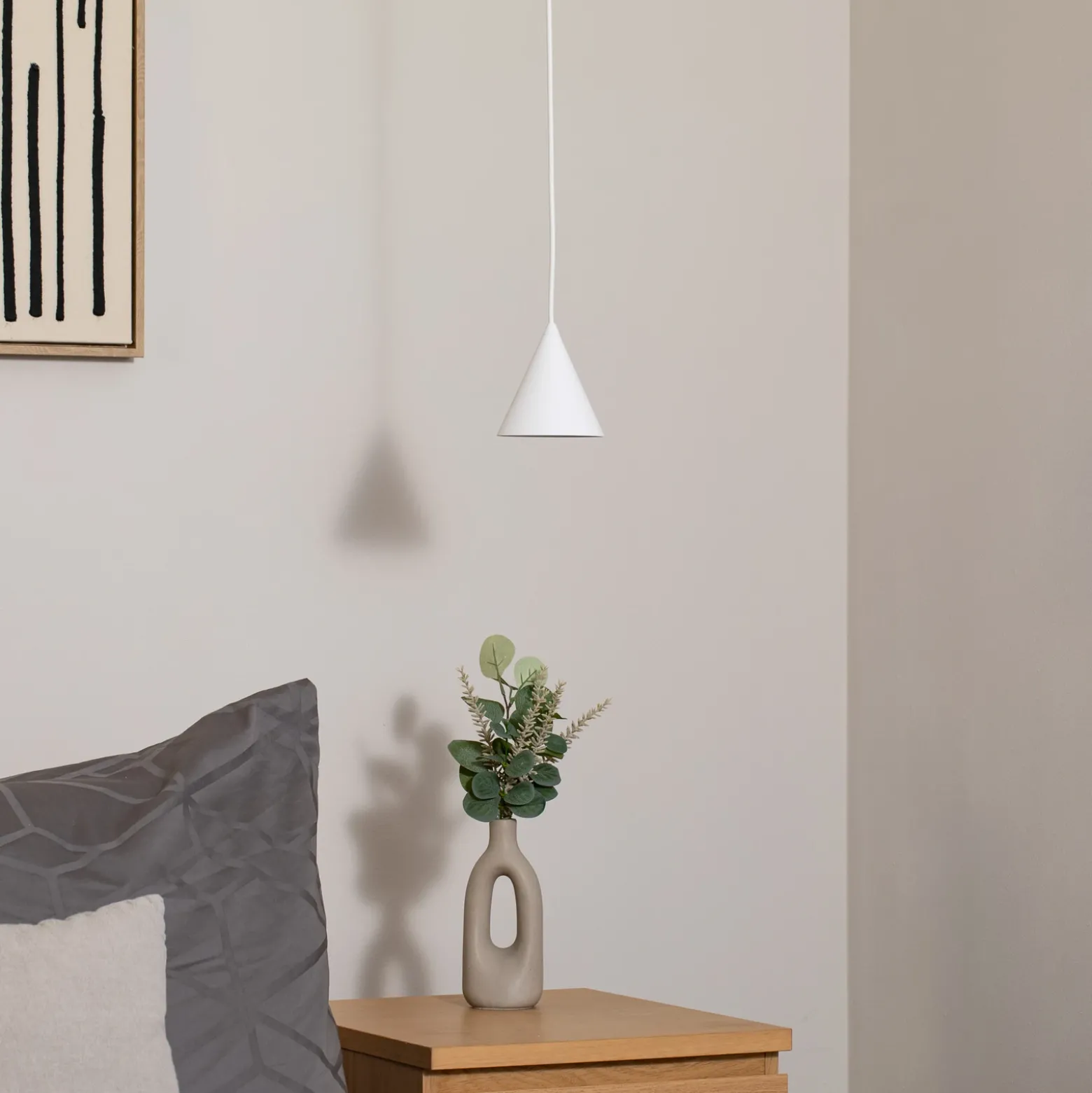 Lámpara colgante ZENITH, blanca, Ø 11 cm, metal, GU10