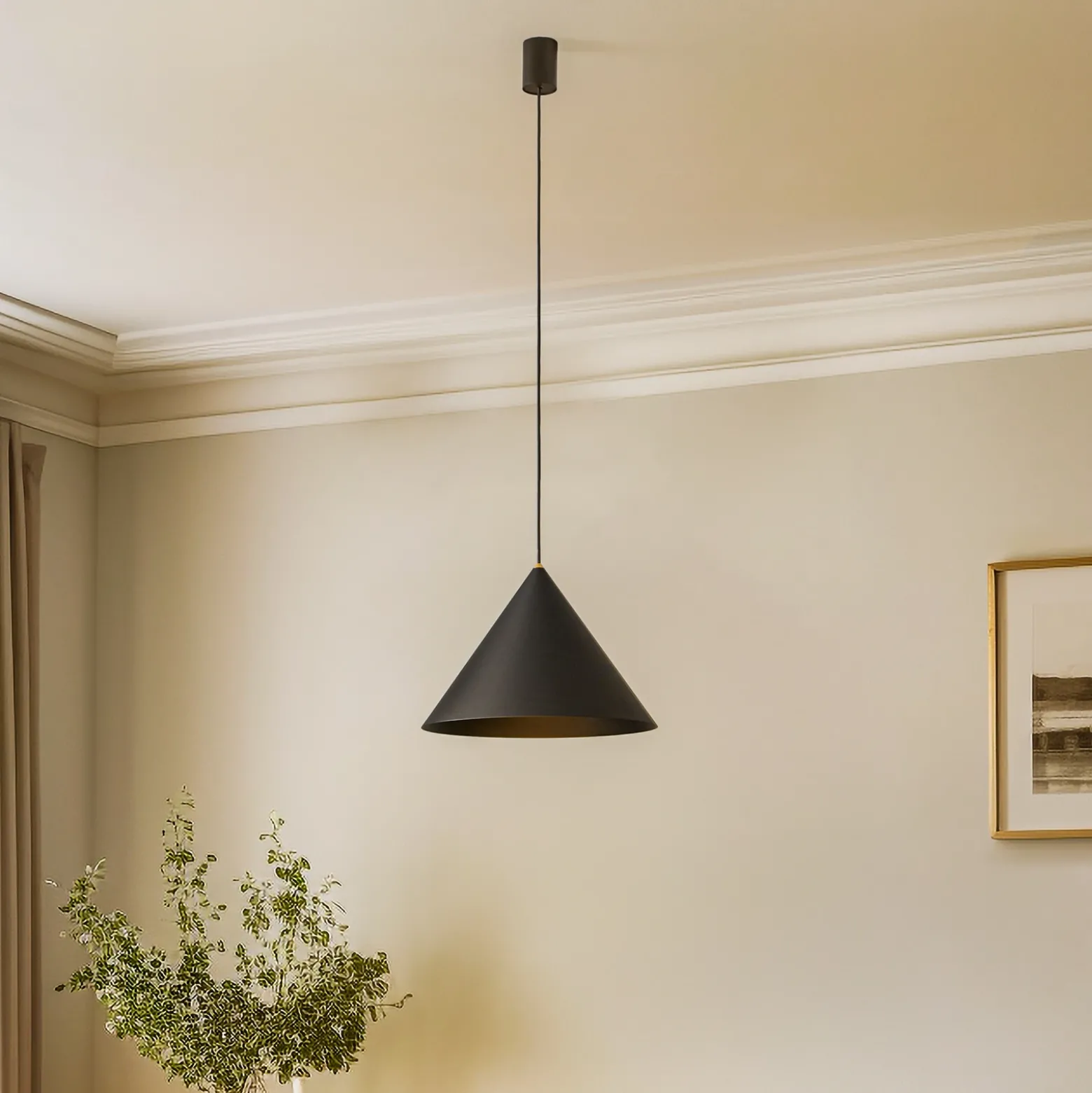 Lámpara colgante Zenith M, negro, Ø 35 cm