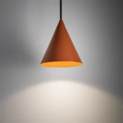 Lámpara colgante ZENITH, terracota, Ø 11 cm, metal, GU10