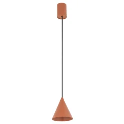 Lámpara colgante ZENITH, terracota, Ø 11 cm, metal, GU10