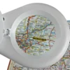 Lámpara con lupa LED MAULviso, blanca, altura 50 cm, pinza
