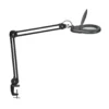 Lámpara con lupa LED MAULviso, negra, altura 50 cm, pinza