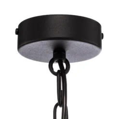 Lámpara de araña Ampli, negra y dorada, de 6 luces, 52 cm