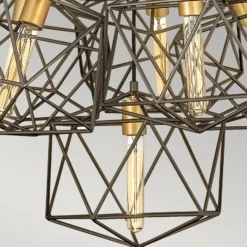 Lámpara de araña Astrid metalizado bronce 11 luces