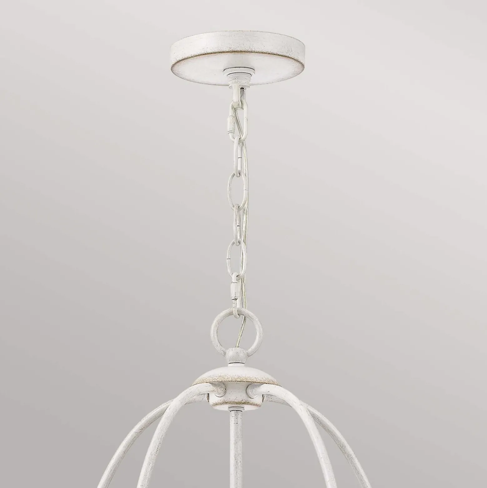 Lámpara de araña Bradbury 5 luces, blanca