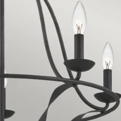 Lámpara de araña Bradbury, 5 luces, gris