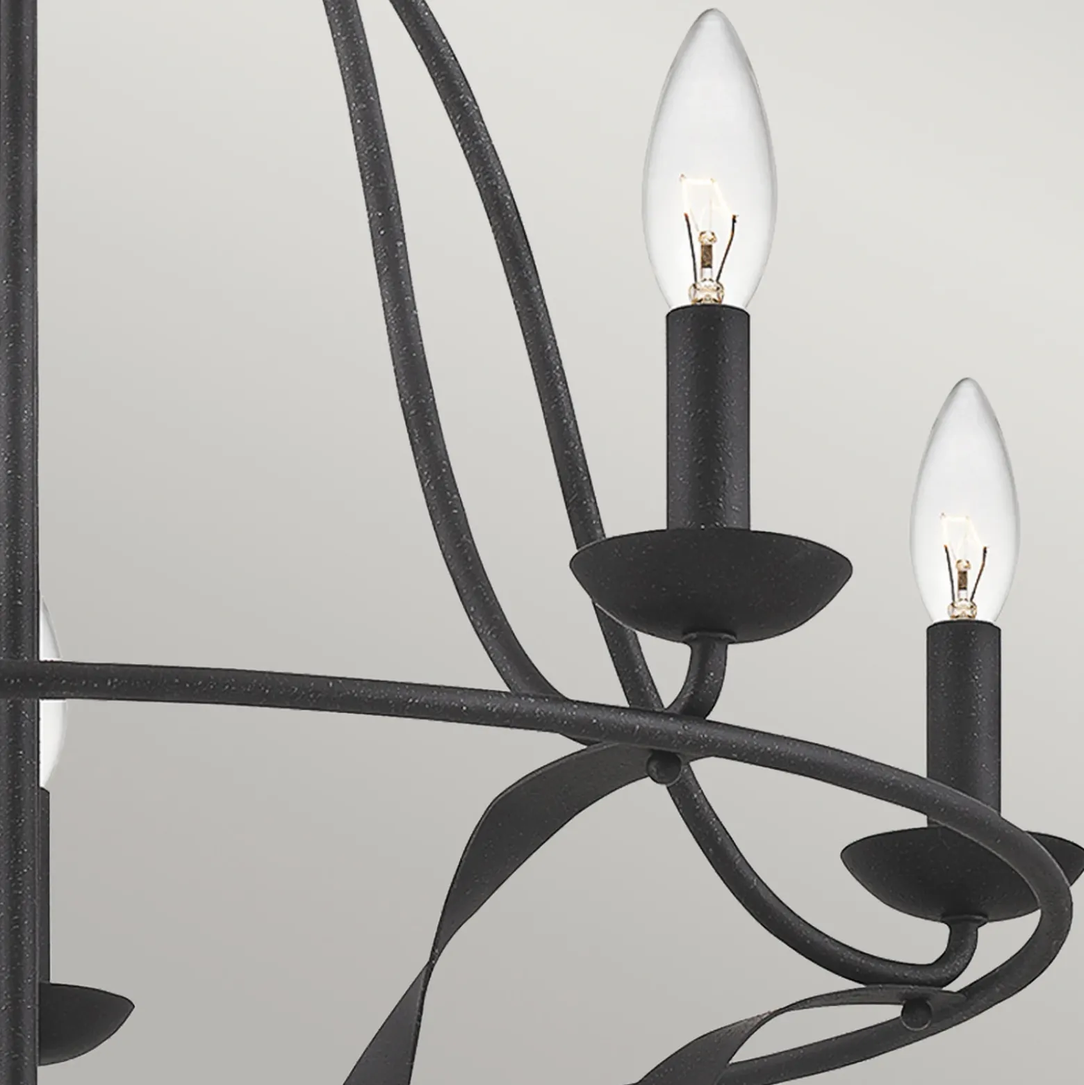 Lámpara de araña Bradbury, 5 luces, gris