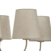 Lámpara de araña Candi, beige/arena, 6 luces, Ø 85 cm, E27