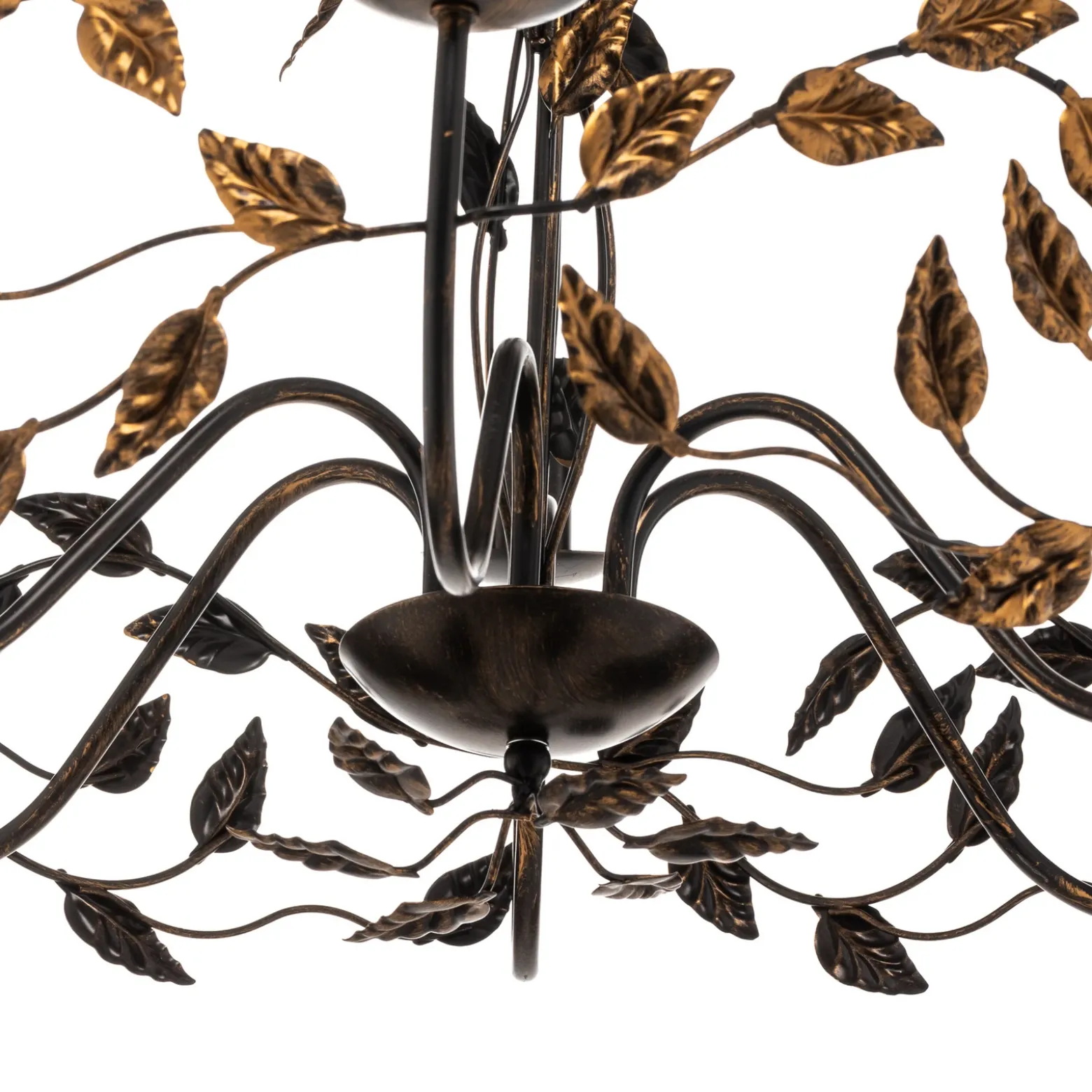 Lámpara de araña Collana metal 6 luces bronce