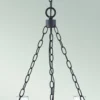 Lámpara de araña Collier, 5 luces, negro, acero, cristal, E27
