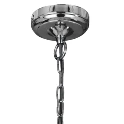 Lámpara de araña de cristal Versalles cromo 55 cm