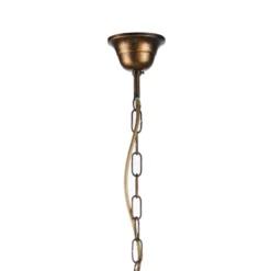 Lámpara de araña Delia, color bronce, 5 luces, Ø 68 cm