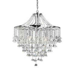 Lámpara de araña Dorchester, cristal, 5 luces, Ø 64 cm, E14